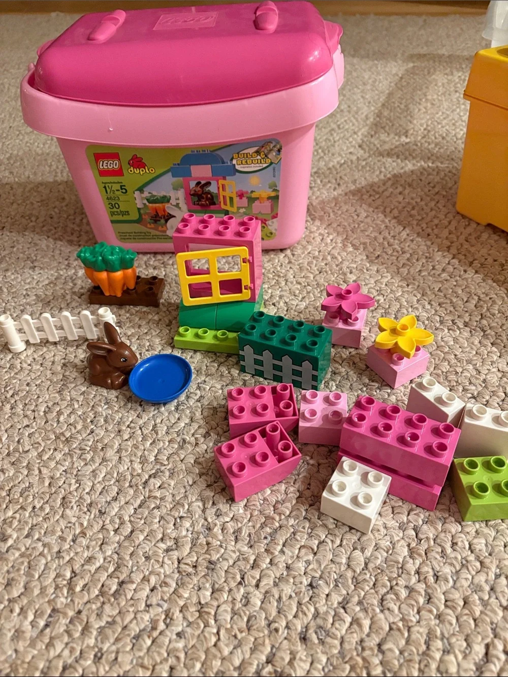 Lego duplo 24 pieces and storage tub